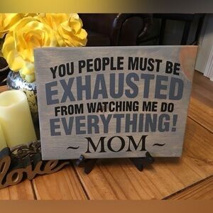 Small 9 by 7 Inch Wood Sign Custom Made by Me